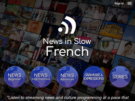'newsinslowfrench.com' screenshot
