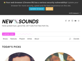 'newsounds.org' screenshot