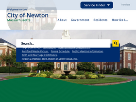'newtonma.gov' screenshot