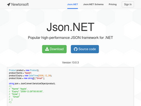 'newtonsoft.com' screenshot
