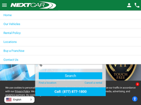 'nextcarrental.com' screenshot