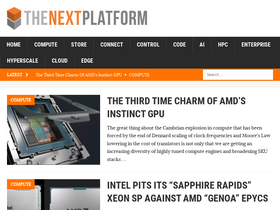'nextplatform.com' screenshot