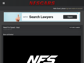 'nfscars.net' screenshot