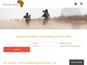 'ngojobsinafrica.com' screenshot