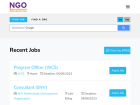 'ngorecruitment.org' screenshot