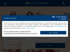 'nh-hotels.fr' screenshot