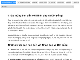 'nhandaovadoisong.com.vn' screenshot