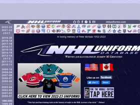 'nhluniforms.com' screenshot