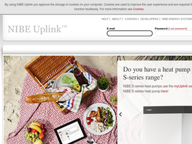 'nibeuplink.com' screenshot