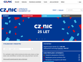 'nic.cz' screenshot