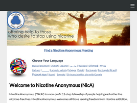 'nicotine-anonymous.org' screenshot
