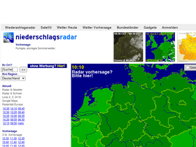 'niederschlagsradar.de' screenshot