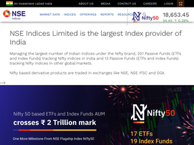 'niftyindices.com' screenshot