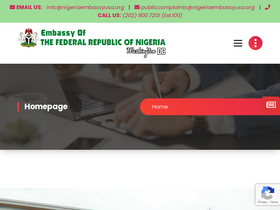 'nigeriaembassyusa.org' screenshot