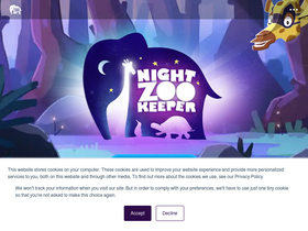 'nightzookeeper.com' screenshot