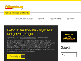 'nikoniarze.pl' screenshot