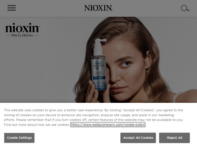 'nioxin.com' screenshot