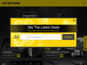 'nitecore.com' screenshot