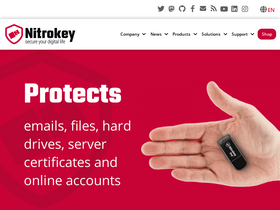 'nitrokey.com' screenshot