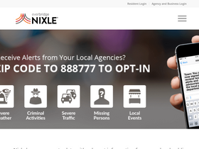 'nixle.com' screenshot