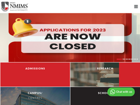 'nmims.edu' screenshot