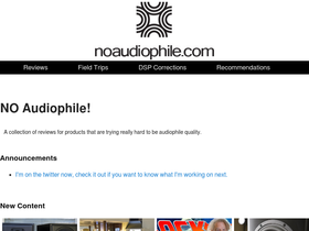 'noaudiophile.com' screenshot