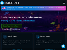 'nodecraft.com' screenshot