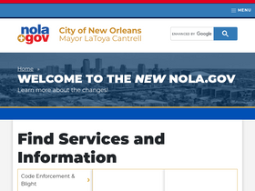 'nola.gov' screenshot