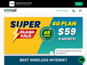 'nomadinternet.com' screenshot