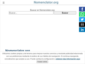 'nomenclator.org' screenshot