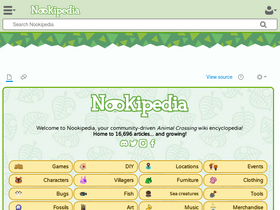 'nookipedia.com' screenshot