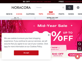 'noracora.com' screenshot