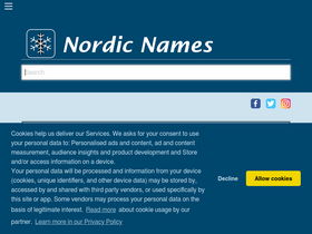 'nordicnames.de' screenshot