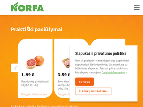 'norfa.lt' screenshot