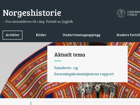 'norgeshistorie.no' screenshot