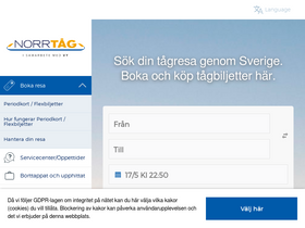 'norrtag.se' screenshot