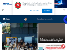 'nortemisionero.com.ar' screenshot
