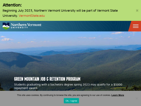 'northernvermont.edu' screenshot