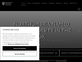 'northumbria.ac.uk' screenshot