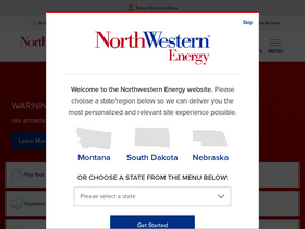'northwesternenergy.com' screenshot
