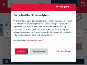 'norwegian.no' screenshot