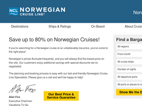'norwegianvoyages.com' screenshot