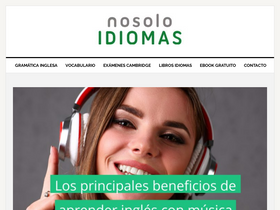 'nosoloidiomas.com' screenshot