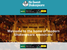 'nosweatshakespeare.com' screenshot