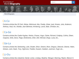 'notablebiographies.com' screenshot