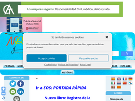 'notariosyregistradores.com' screenshot