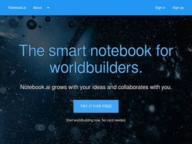 'notebook.ai' screenshot