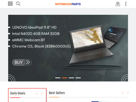 'notebookparts.com' screenshot