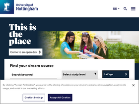 'nottingham.ac.uk' screenshot