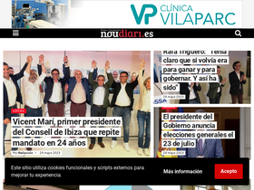 'noudiari.es' screenshot
